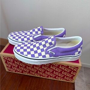 Vans Classic Slip On in chalk and violet - Women’s Size 7 Men’s Size 5.5